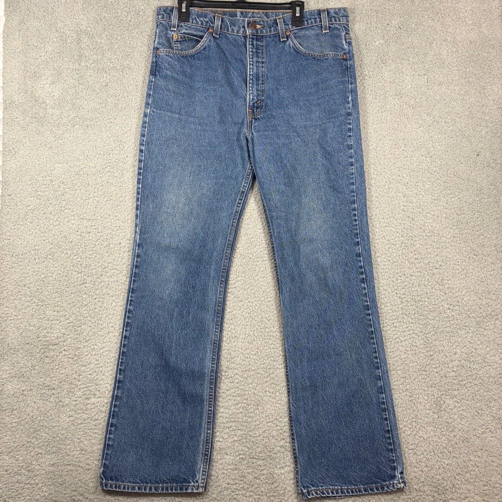 Levi's Jeans Mens 38x34 (37x32) Blue 517 Bootcut Orange Tab Vtg USA Made Denim